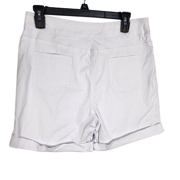 Soft Surroundings Women Short Medium White Pull On Super Stretch Cuffed Chino 6" - Picture 2 of 7